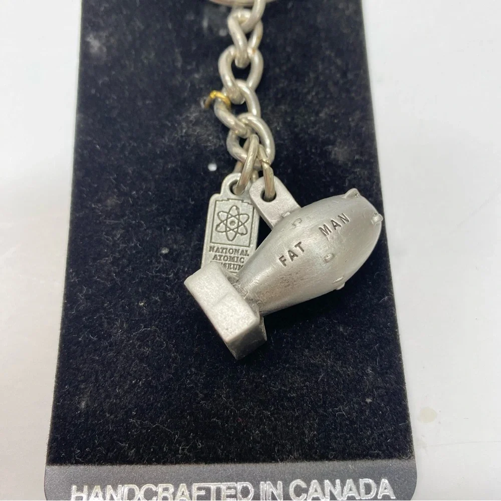 Fat Boy Sparta Pewter Key Chain 3D Atomic Bomb Made in Canada Man Gift Souvenir